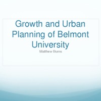 Growth and Urban Planning at Belmont University